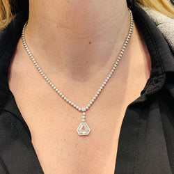 Collier rivière de diamants en or blanc - Castafiore