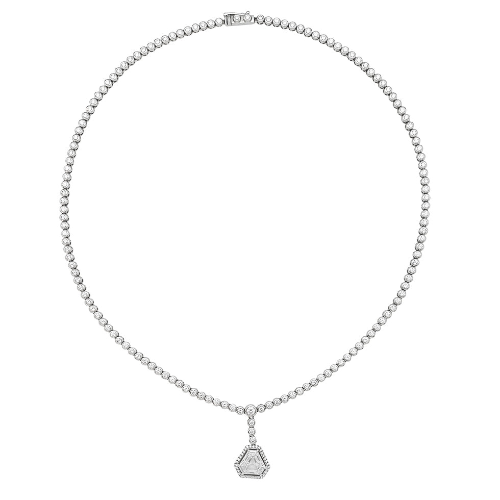 Collier rivière de diamants en or blanc - Castafiore