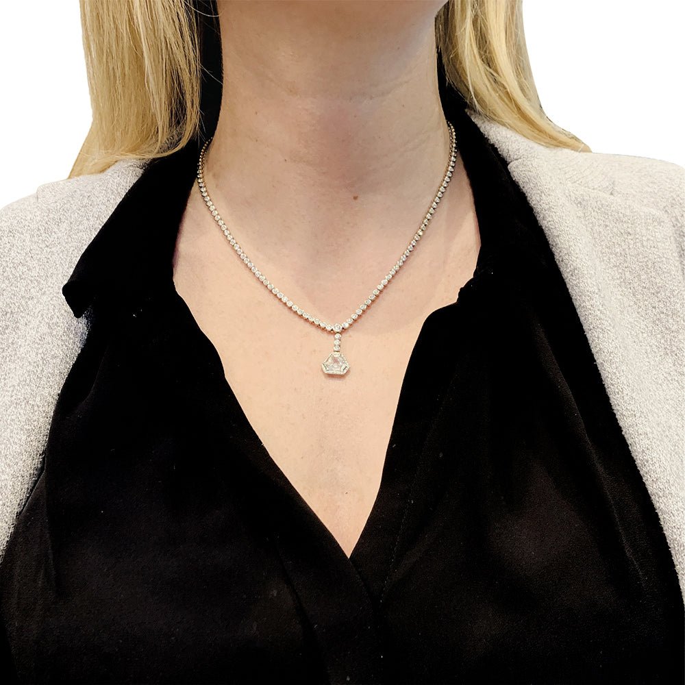 Collier rivière de diamants en or blanc - Castafiore