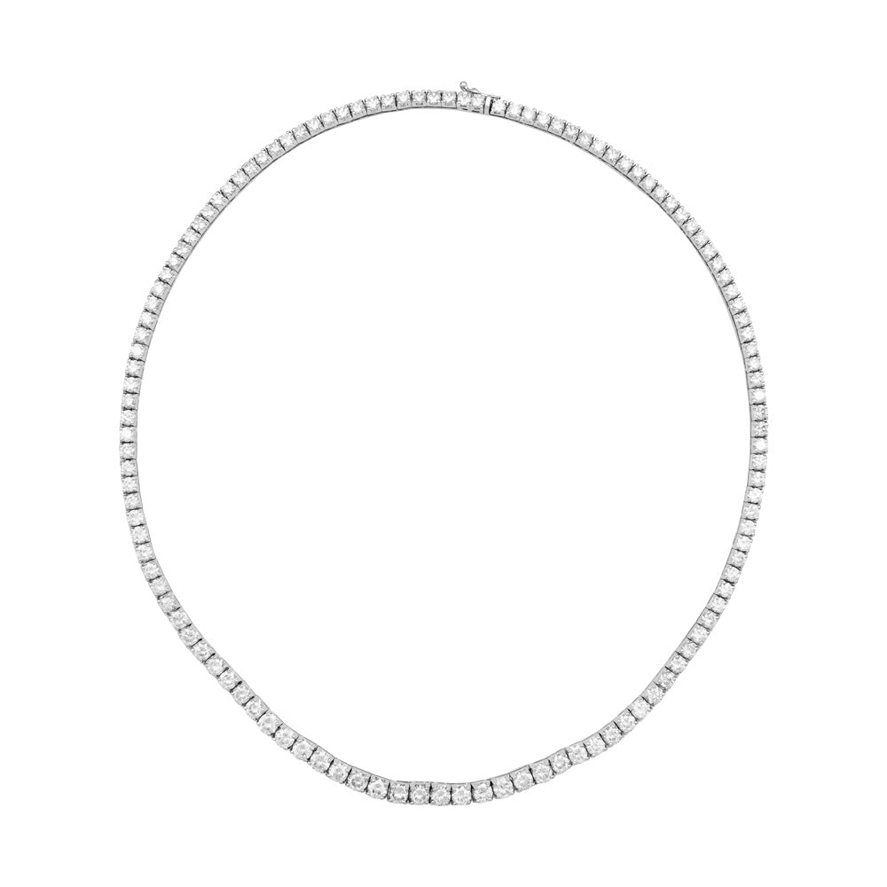 Collier rivière diamants en or blanc - Castafiore