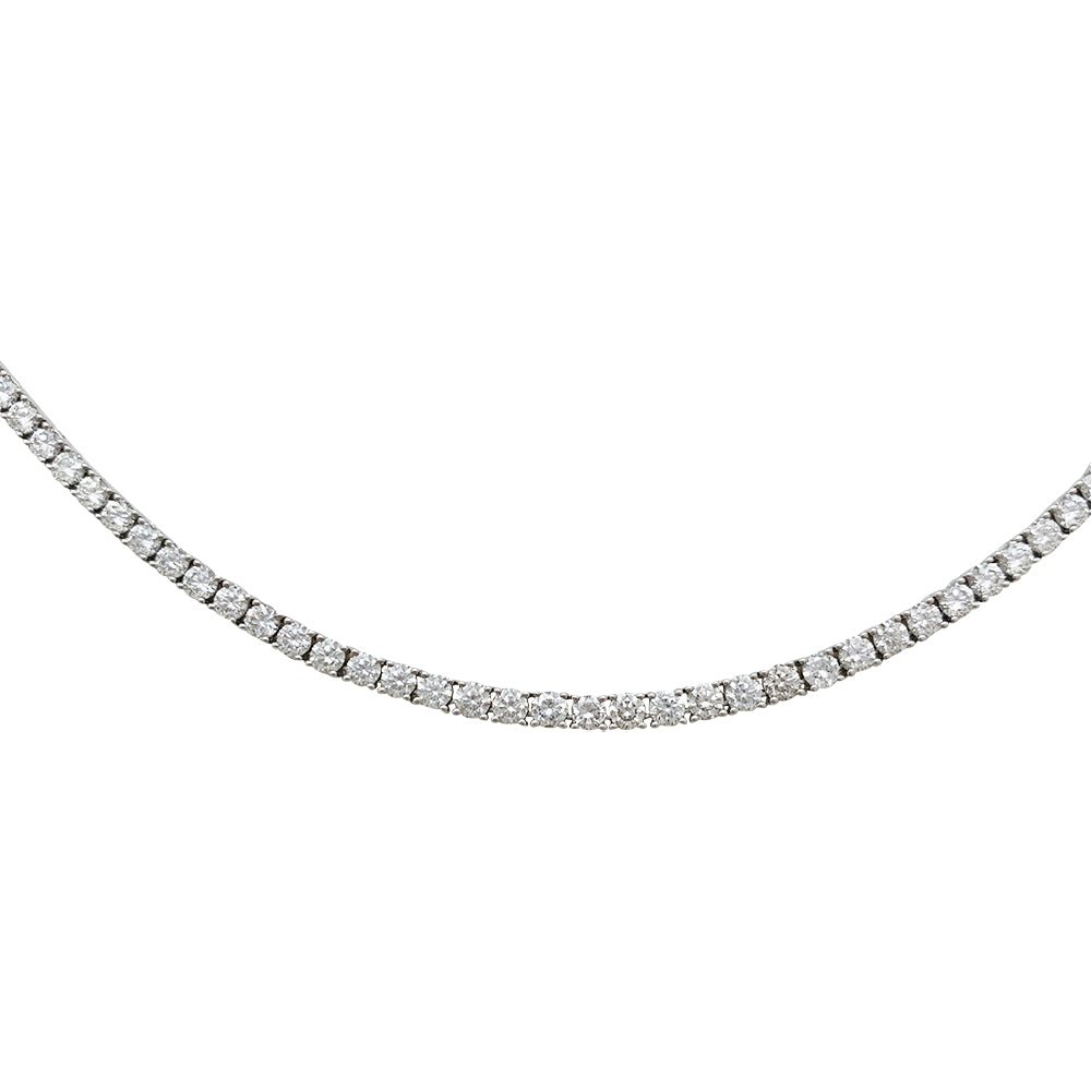 Collier rivière diamants en or blanc - Castafiore