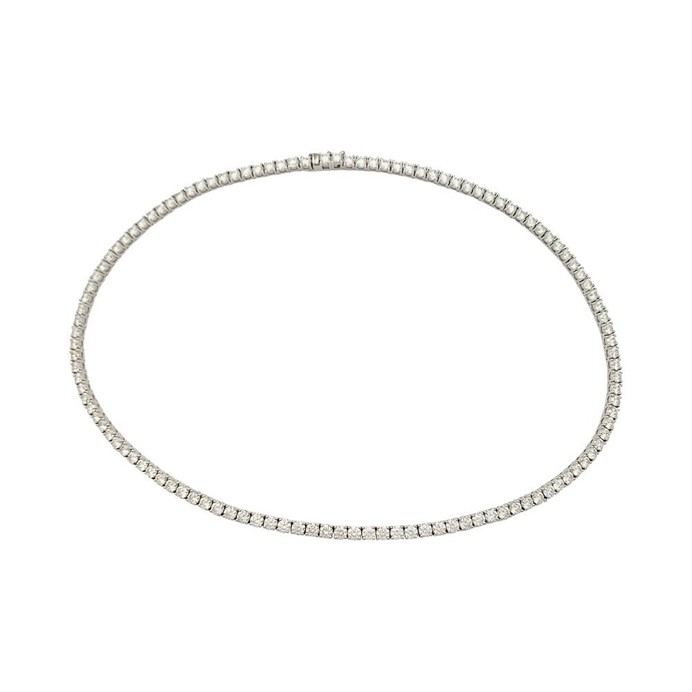 Collier rivière diamants en or blanc - Castafiore