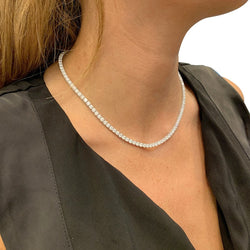 Collier rivière diamants en or blanc - Castafiore