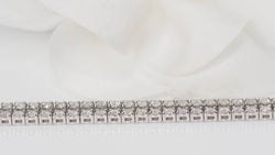 Collier rivière en or blanc et diamants 4.40cts - Castafiore