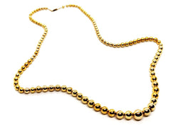Collier Sautoir boules en or jaune - Castafiore