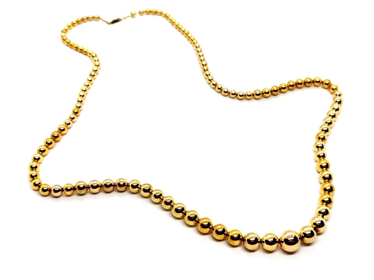 Collier Sautoir boules en or jaune - Castafiore