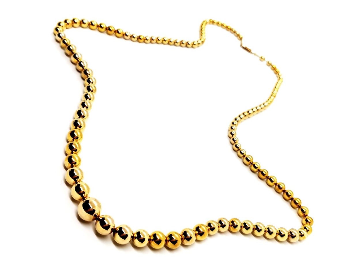 Collier Sautoir boules en or jaune - Castafiore