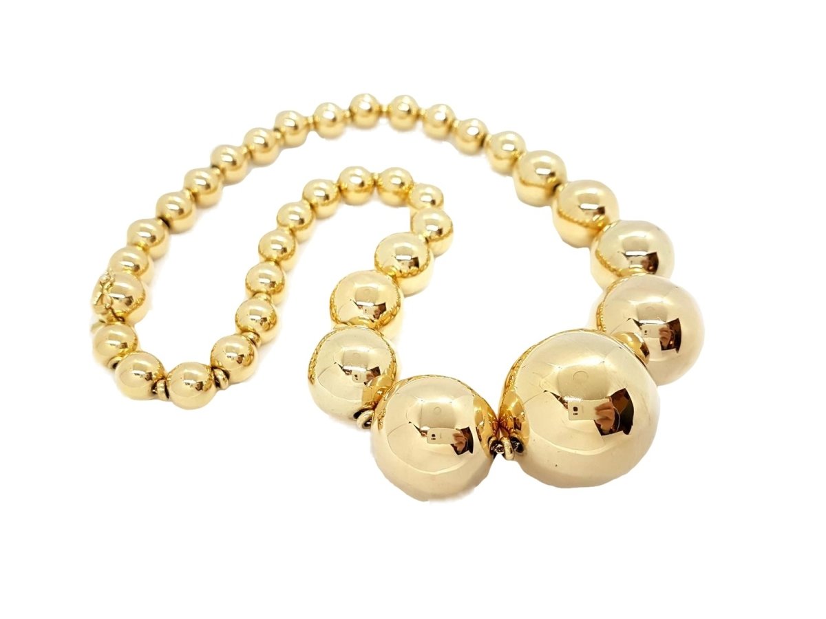 Collier Sautoir boules en or jaune - Castafiore