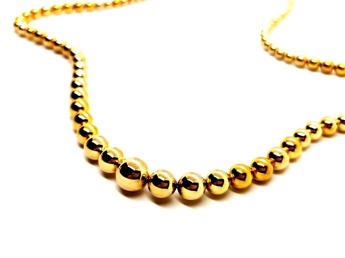 Collier Sautoir boules en or jaune - Castafiore