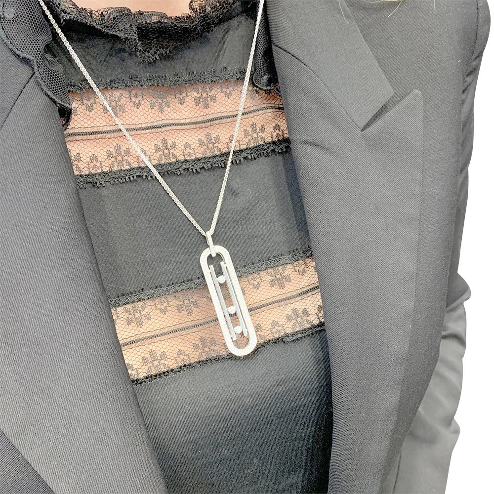 Collier Sautoir MESSIKA “Move 10th Anniversary” en or blanc et diamants - Castafiore