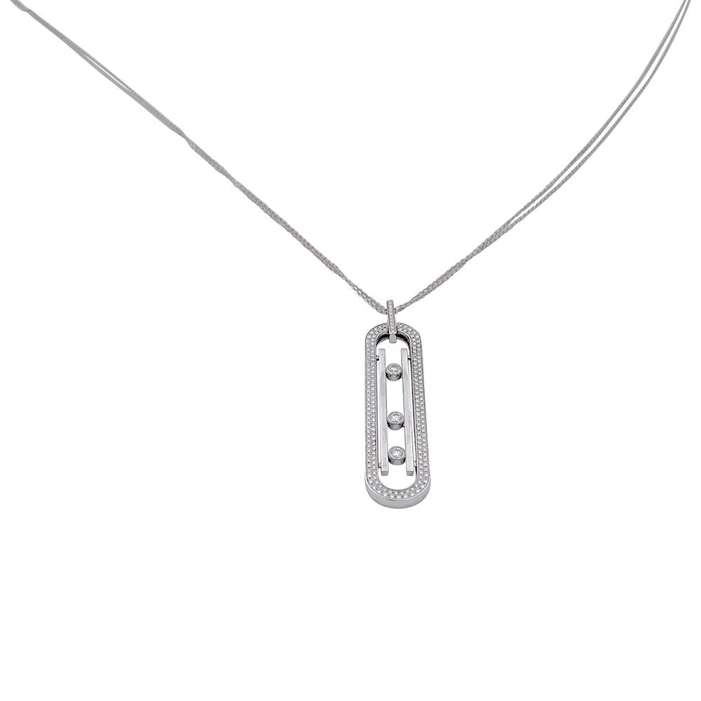 Collier Sautoir MESSIKA “Move 10th Anniversary” en or blanc et diamants - Castafiore