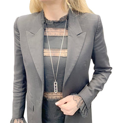 Collier Sautoir MESSIKA “Move 10th Anniversary” en or blanc et diamants - Castafiore