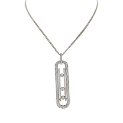 Collier Sautoir MESSIKA “Move 10th Anniversary” en or blanc et diamants - Castafiore