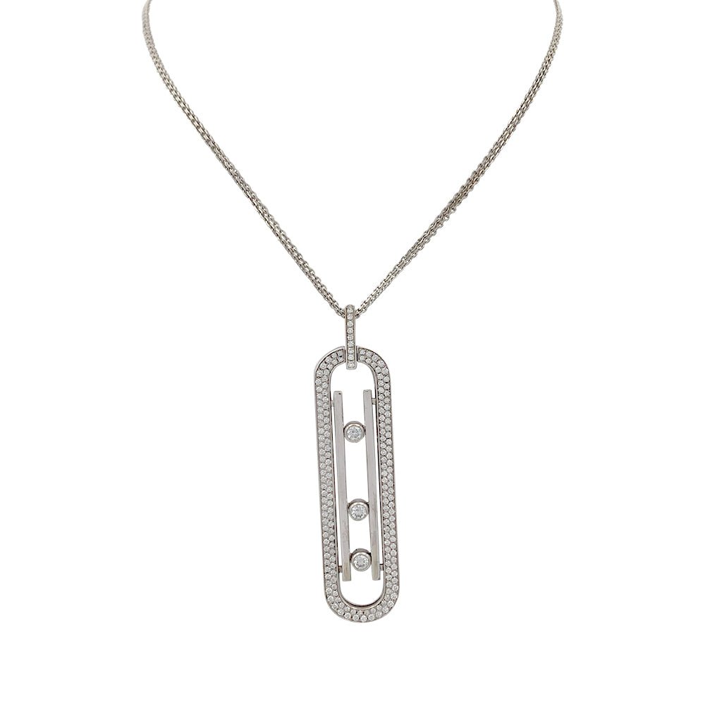 Collier Sautoir MESSIKA “Move 10th Anniversary” en or blanc et diamants - Castafiore