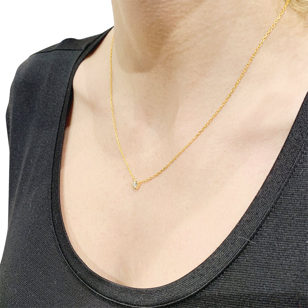 Collier solitaire Cartier, "1895", or jaune - Castafiore