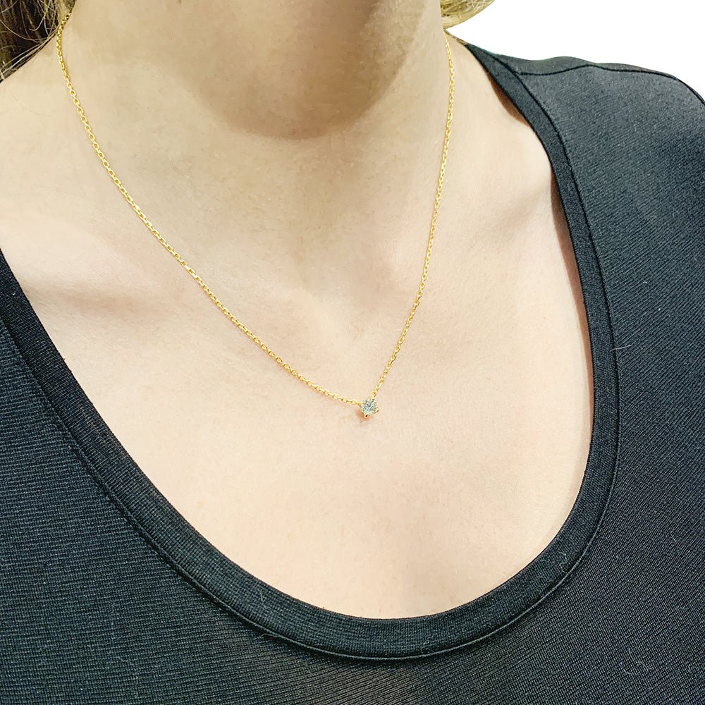 Collier solitaire Cartier, "1895", or jaune - Castafiore