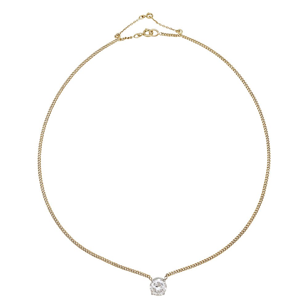 Collier solitaire deux ors et diamant - Castafiore