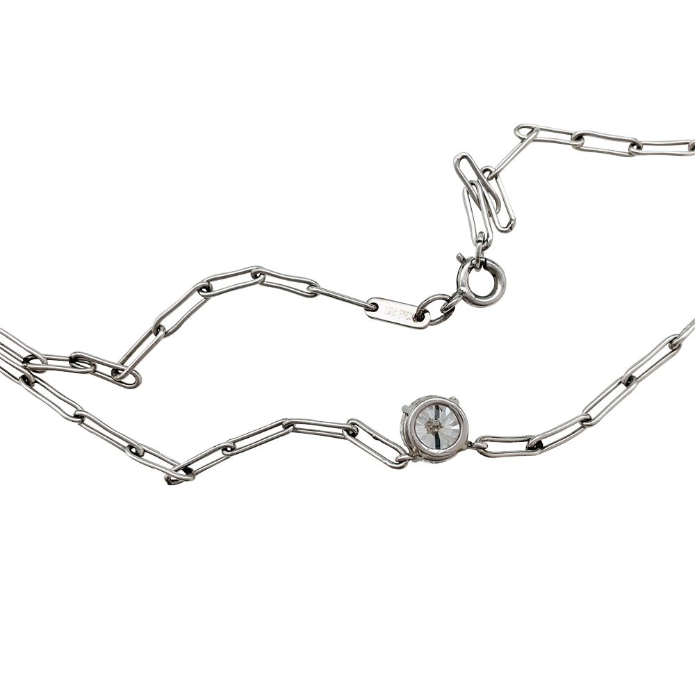 Collier solitaire diamant 1,50 carat en or blanc - Castafiore