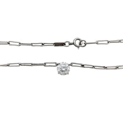 Collier solitaire diamant 1,50 carat en or blanc - Castafiore
