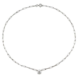 Collier solitaire diamant 1,50 carat en or blanc - Castafiore
