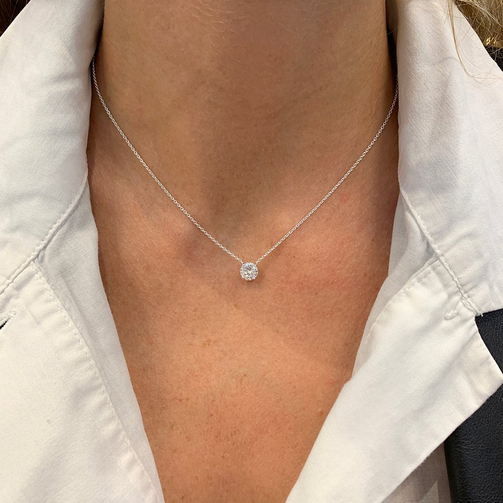 Collier solitaire diamant - Castafiore