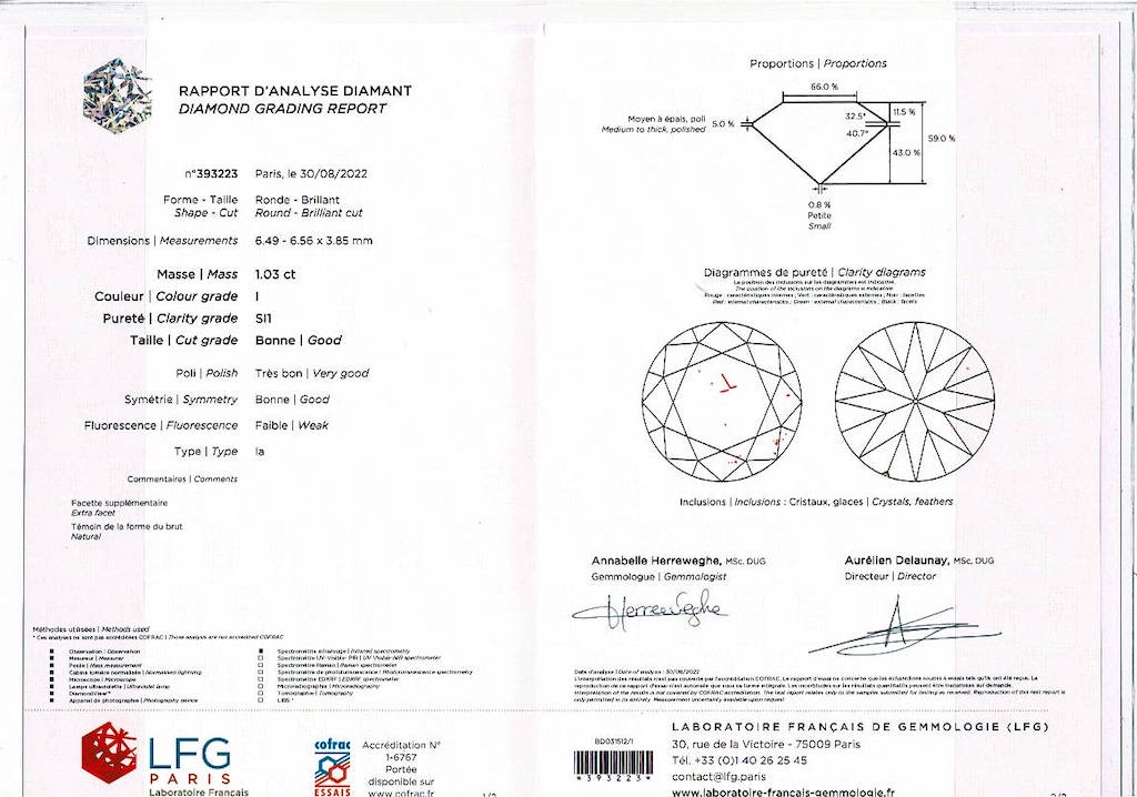 Collier solitaire diamant - Castafiore