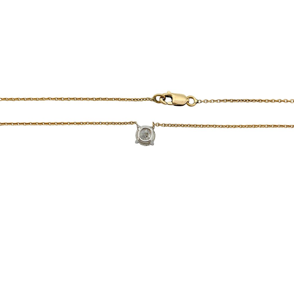 Collier solitaire, or jaune et blanc - Castafiore