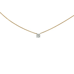Collier solitaire, or jaune et blanc - Castafiore