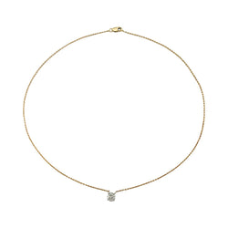 Collier solitaire, or jaune et blanc - Castafiore