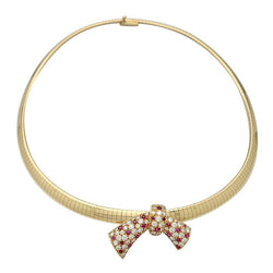Collier transformable Van Cleef & Arpels, or jaune, rubis, diamants - Castafiore