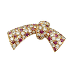 Collier transformable Van Cleef & Arpels, or jaune, rubis, diamants - Castafiore