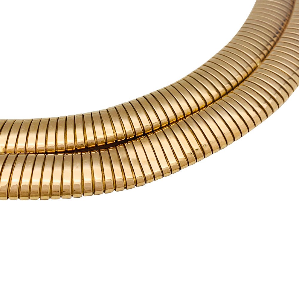 Collier, "Tubogas", or jaune - Castafiore