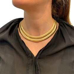 Collier, "Tubogas", or jaune - Castafiore