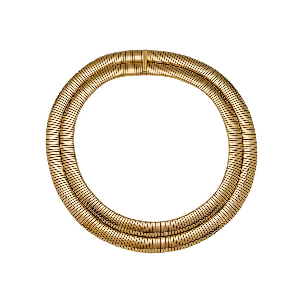 Collier, "Tubogas", or jaune - Castafiore