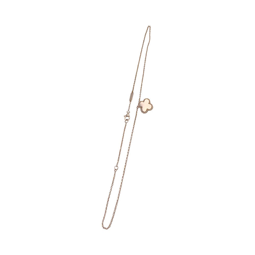 Collier Van Cleef & Arpels, "Alhambra", or rose, nacre - Castafiore