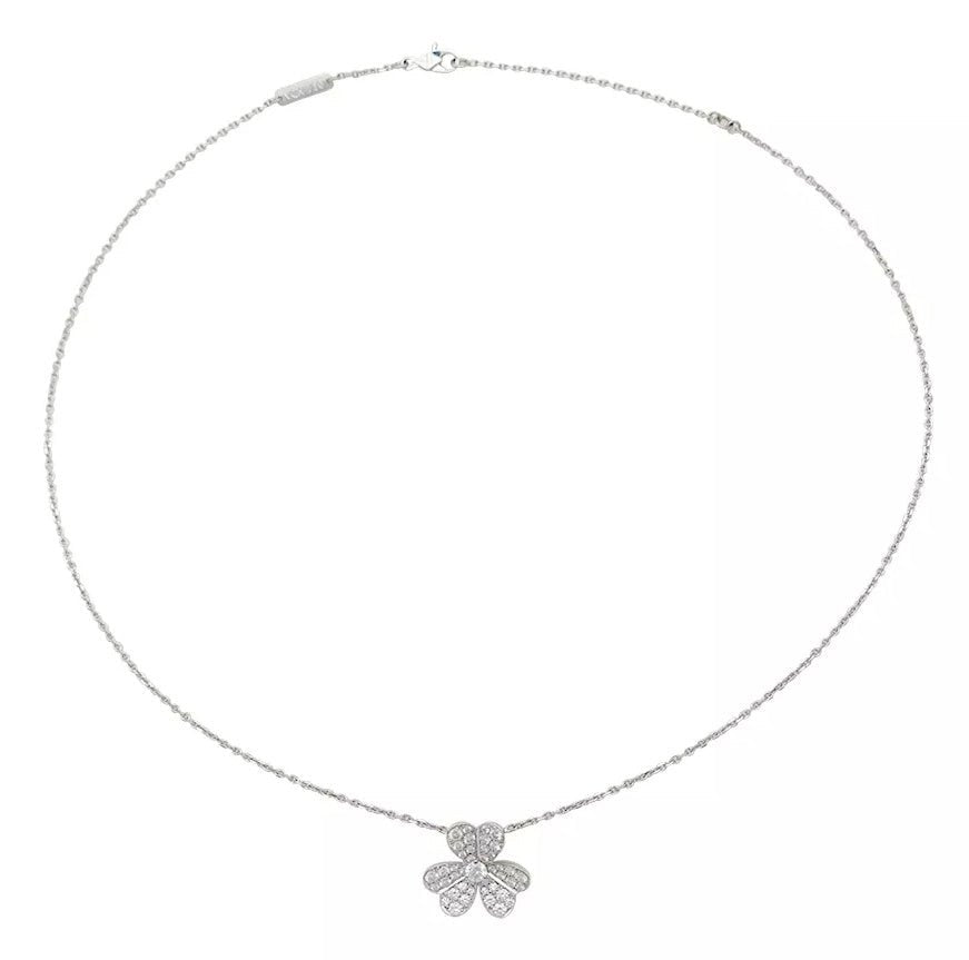 Collier Van Cleef & Arpels "Frivole" en or blanc et diamants - Castafiore