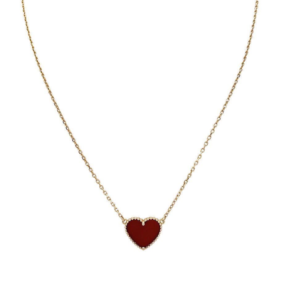 Collier Van Cleef & Arpels, “Lucky Alhambra Coeur”, cornaline - Castafiore