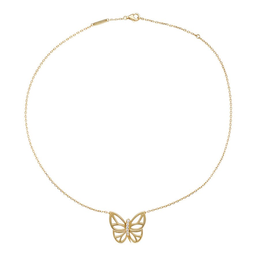 Collier Van Cleef & Arpels "Papillon" en or jaune et diamants - Castafiore