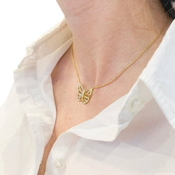 Collier Van Cleef & Arpels "Papillon" en or jaune et diamants - Castafiore