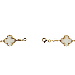 Collier VAN CLEEF & ARPELS "Vintage Alhambra" 10 motifs en or jaune et nacre - Castafiore