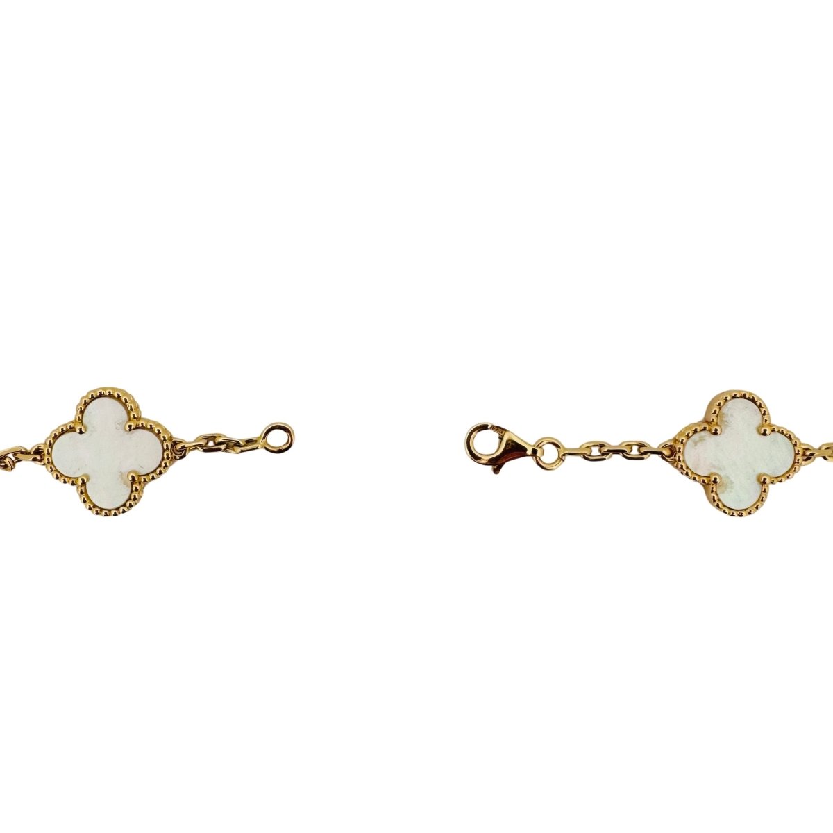 Collier VAN CLEEF & ARPELS "Vintage Alhambra" 10 motifs en or jaune et nacre - Castafiore