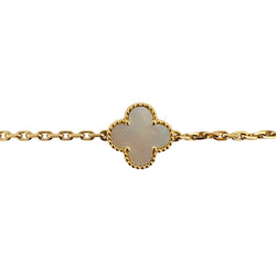 Collier VAN CLEEF & ARPELS "Vintage Alhambra" 10 motifs en or jaune et nacre - Castafiore