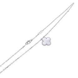 Collier Van Cleef & Arpels, "Vintage Alhambra", en or blanc, nacre - Castafiore