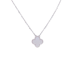 Collier Van Cleef & Arpels, "Vintage Alhambra", en or blanc, nacre - Castafiore