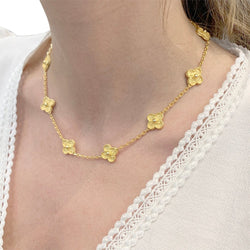 Collier Van Cleef & Arpels, "Vintage Alhambra", or jaune. - Castafiore