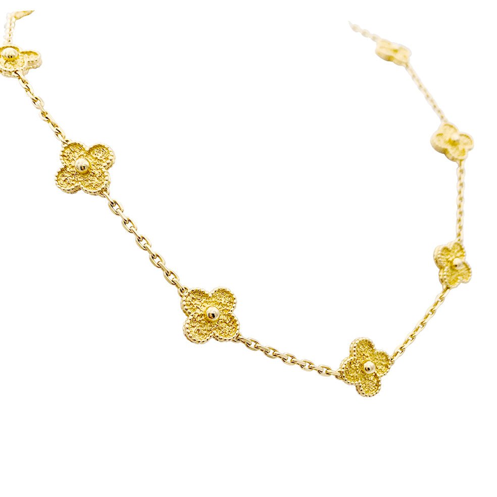 Collier Van Cleef & Arpels, "Vintage Alhambra", or jaune. - Castafiore