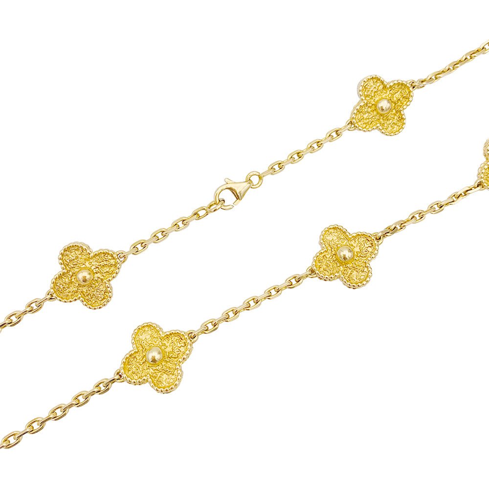 Collier Van Cleef & Arpels, "Vintage Alhambra", or jaune. - Castafiore