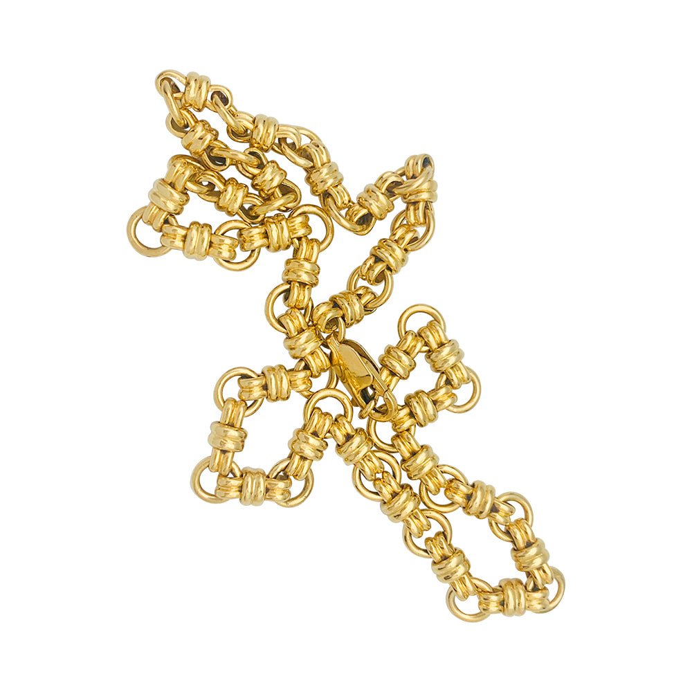 Collier vintage maille marine en or jaune - Castafiore