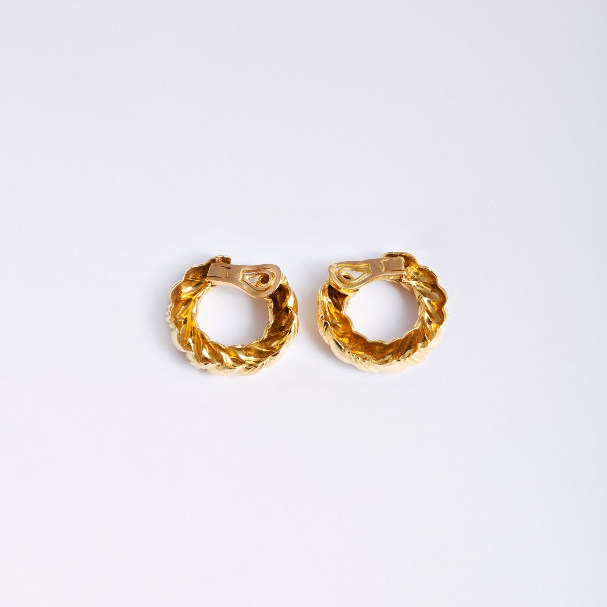 Créoles "Anneaux Torsadés" en or jaune - Castafiore