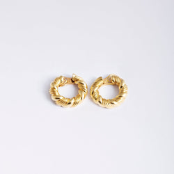 Créoles "Anneaux Torsadés" en or jaune - Castafiore